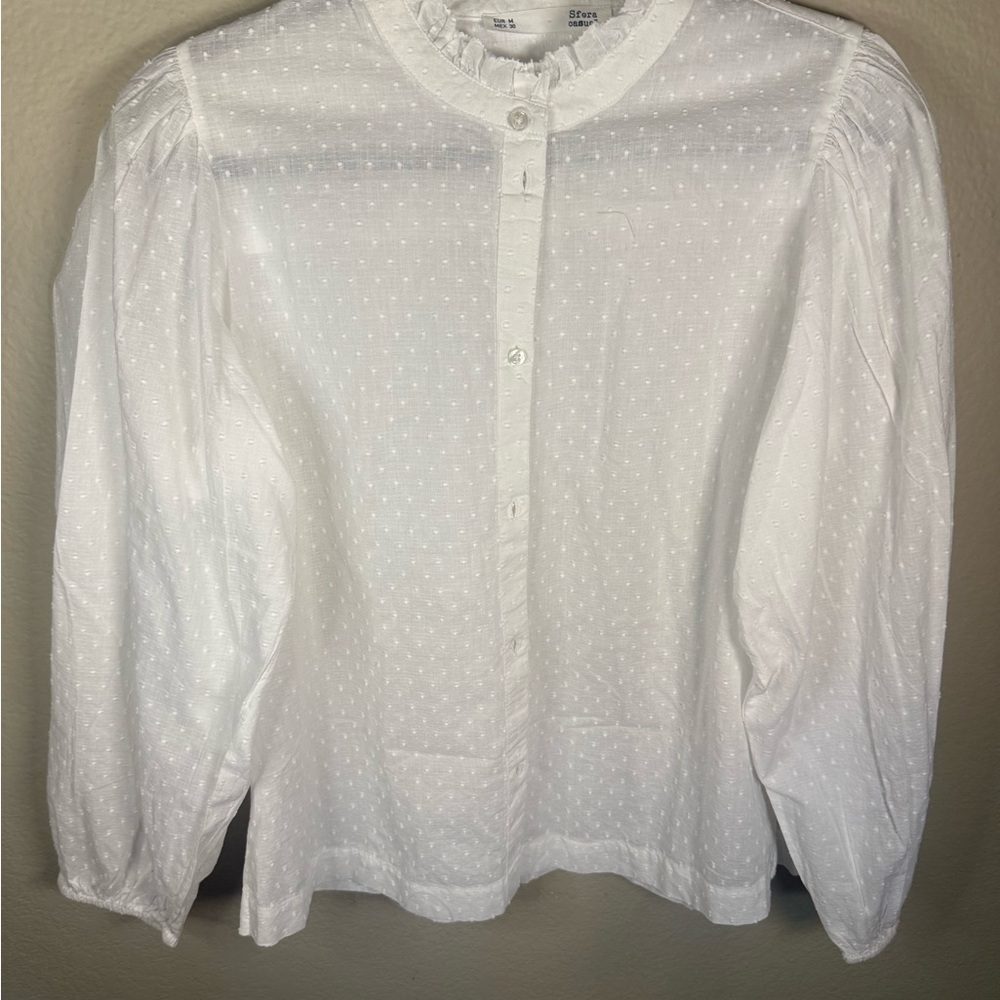 Sfera Elegant White Blouse Size M